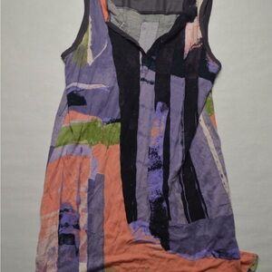 Vera Wang Multicolor Abstract Tshirt Dress